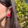 Pendientes clavel pegados miniatura 1