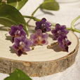 Anillo orquídea morada oscura miniatura 2