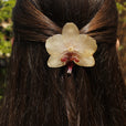 Pinza orquídea amarilla pastel miniatura 3