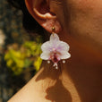Pendientes orquídea con cuentas miniatura 1