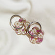 Aros lorea blanco y morado miniatura 3