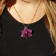 Collar orquídea morada pequeña miniatura 1