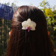 Pinza orquídea blanca y fucsia miniatura 1