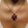 Collar orquídea morada miniatura 1