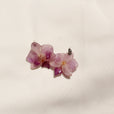 Pendientes orquídea lila pegados miniatura 2