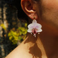 Pendientes orquídea con cuentas miniatura 2