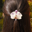 Pinza orquídea blanca y morada miniatura 2