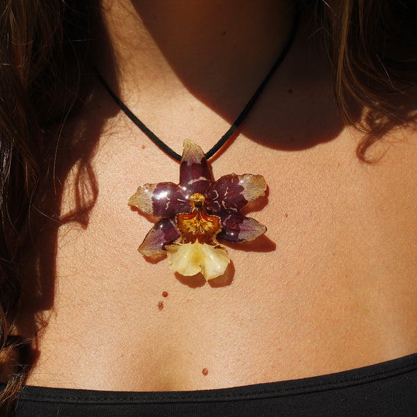 Collar orquídea maxi multicolor