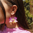 Pendientes orquídea tailandesa grande miniatura 1