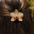 Pinza de orquídea centro granate miniatura 3