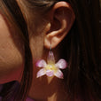 Pendientes orquídea tailandesa miniatura 3