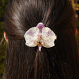 Pinza orquídea blanca y morada miniatura 1