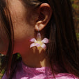 Pendientes orquídea tailandesa miniatura 1
