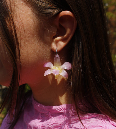 Pendientes orquídea tailandesa