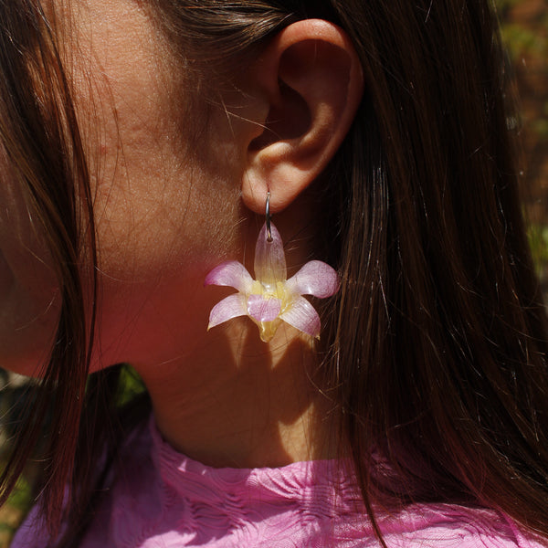 Pendientes orquídea tailandesa