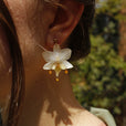Pendientes orquídea con cuentas miniatura 3