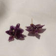 Pendientes orquídea pegados miniatura 2